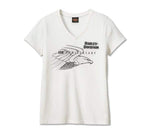 HARLEY-DAVIDSON WOMENS 120TH ANNIVERSARY UNITED V-NECK TEE