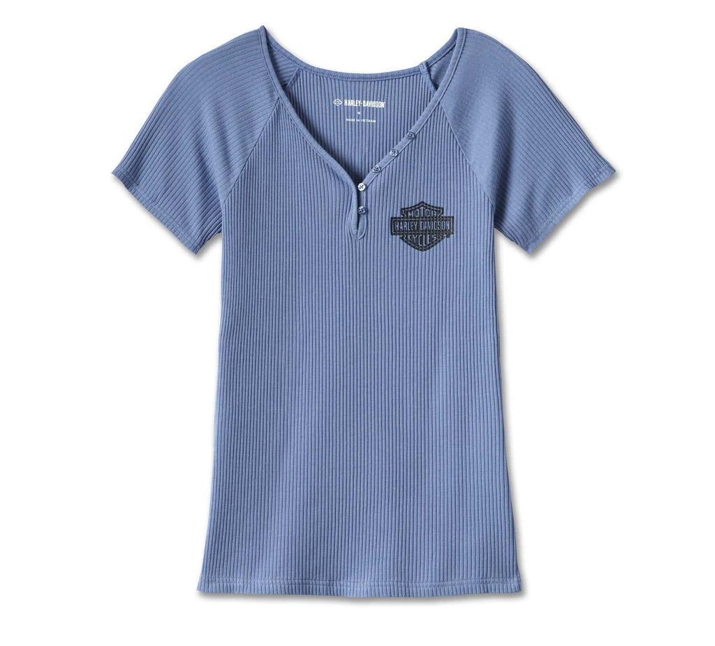 HARLEY-DAVIDSON WOMENS CREED CLUB RIB-KNIT TOP