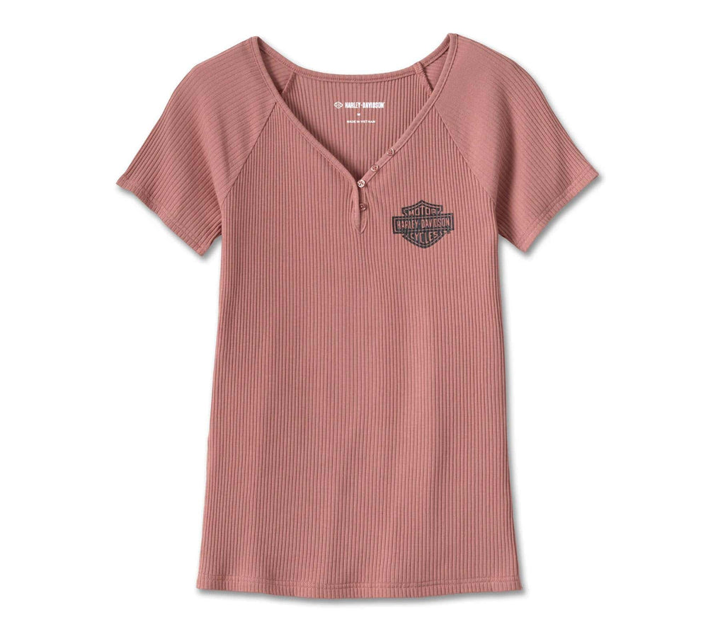 HARLEY-DAVIDSON WOMENS CREED CLUB RIB-KNIT TOP