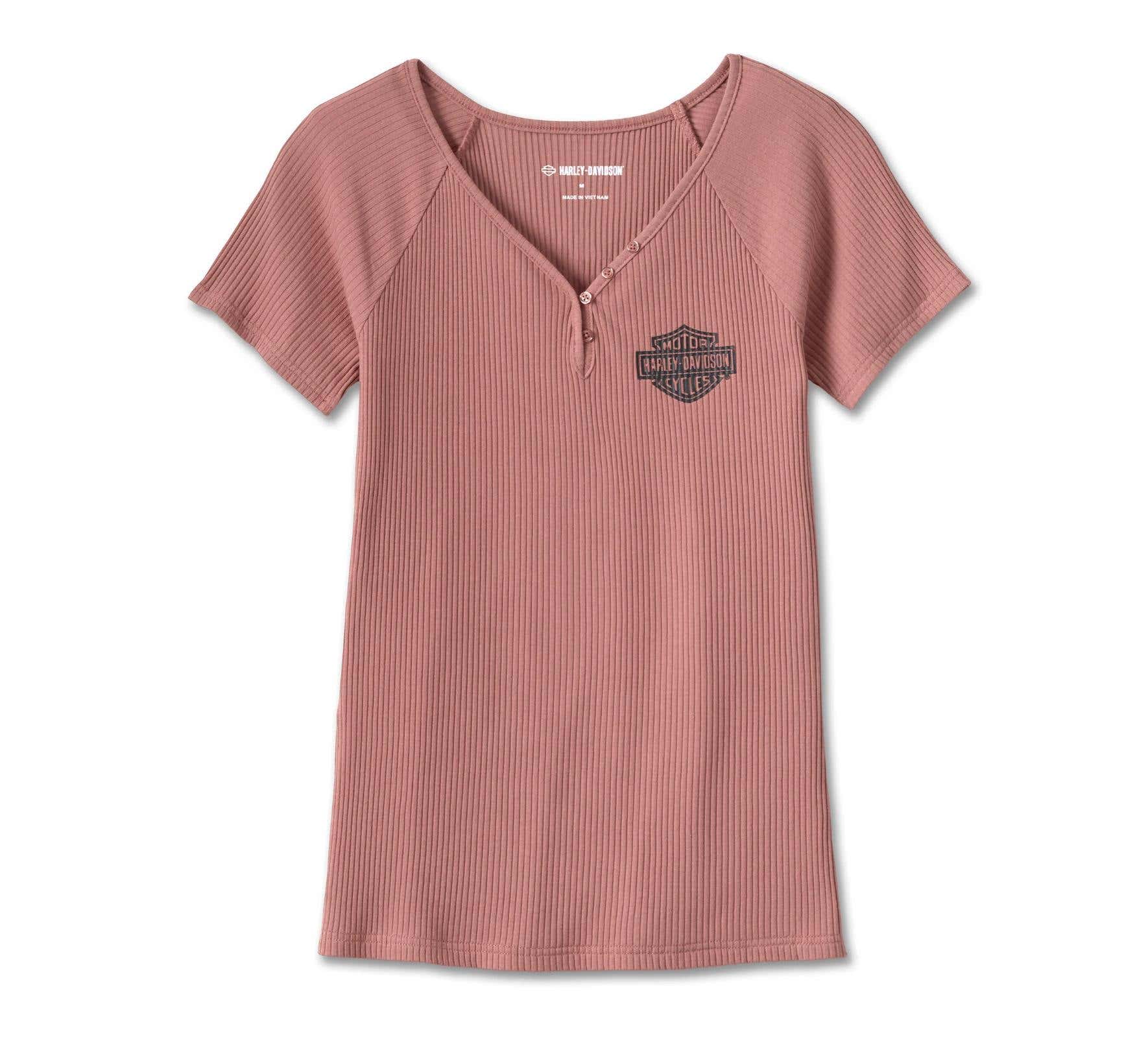 HARLEY-DAVIDSON WOMENS CREED CLUB RIB-KNIT TOP