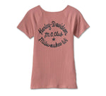 HARLEY-DAVIDSON WOMENS CREED CLUB RIB-KNIT TOP