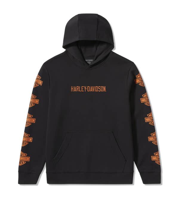 HARLEY-DAVIDSON MENS ESSENTIAL BAR & SHIELD PULLOVER HOODIE
