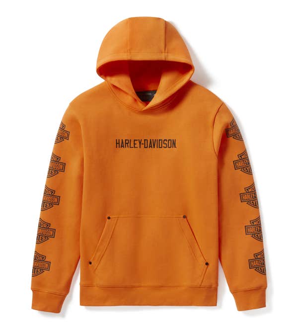 HARLEY-DAVIDSON MENS ESSENTIAL BAR & SHIELD PULLOVER HOODIE