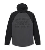HARLEY-DAVIDSON MENS HDMC RAGLAN HENLEY WITH HOOD