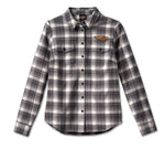 HARLEY-DAVIDSON WOMENS 120TH ANNIVERSARY RETRO FLANNEL SHIRT