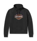 HARLEY-DAVIDSON WOMENS ESSENTIAL BAR & SHIELD FUNNEL NECK PULLOVER