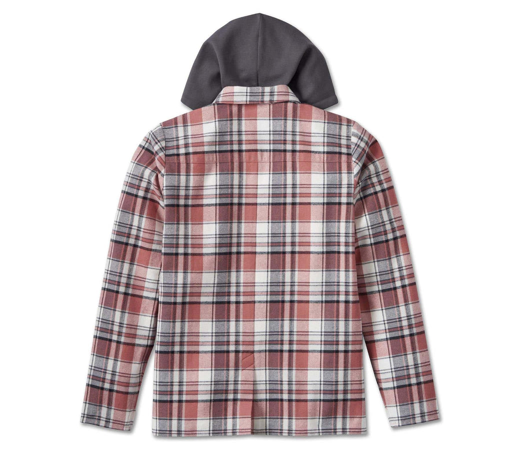 HARLEY-DAVIDSON WOMENS HERITAGE CLASSIC SHIRT JACKET WITH HOOD - YD PLAID