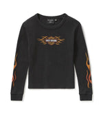 HARLEY-DAVIDSON WOMENS VINTAGE FLAMES KNIT TOP