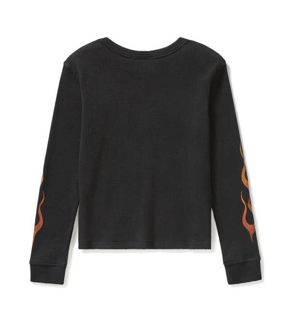HARLEY-DAVIDSON WOMENS VINTAGE FLAMES KNIT TOP