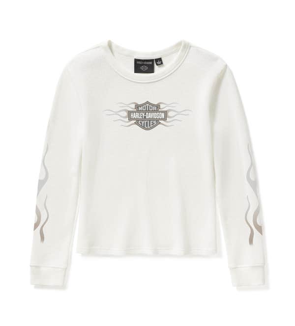 HARLEY-DAVIDSON WOMENS VINTAGE FLAMES KNIT TOP