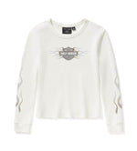 HARLEY-DAVIDSON WOMENS VINTAGE FLAMES KNIT TOP