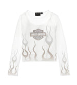 HARLEY-DAVIDSON WOMENS FLAMES FOR DAYS MESH TOP