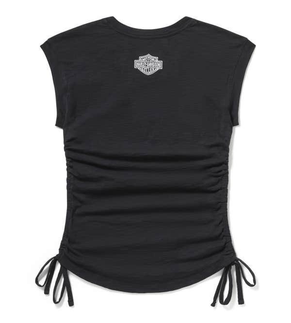 HARLEY-DAVIDSON WOMENS ESSENTIAL RUCHED TOP