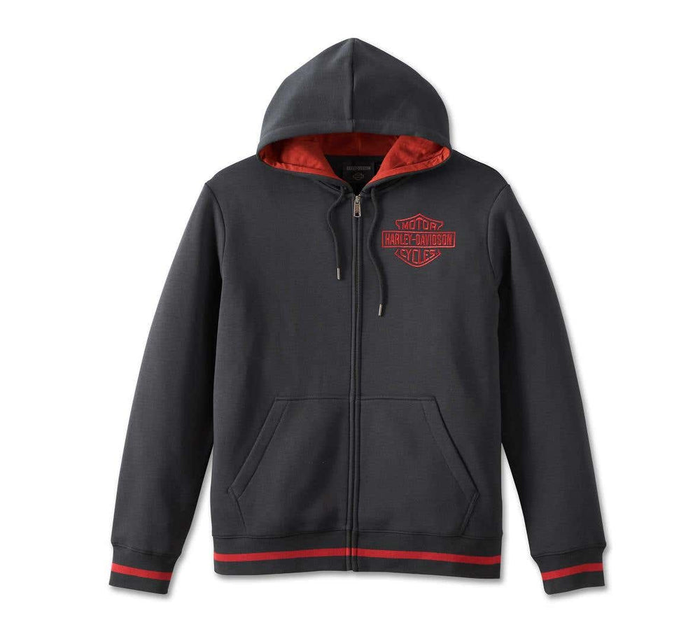 HARLEY-DAVIDSON MENS BAR & SHIELD UNITED ZIP-UP HOODIE