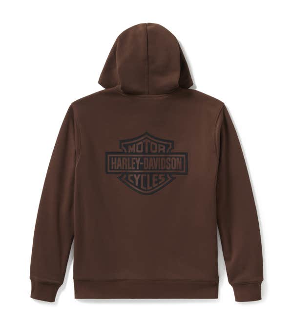 HARLEY-DAVIDSON MENS PLAID LINED ZIP HOODIE