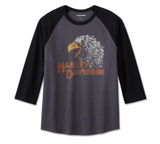 HARLEY-DAVIDSON MENS CLASSIC EAGLE RAGLAN TEE