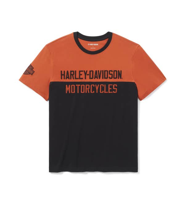HARLEY-DAVIDSON MENS ESSENTIAL COLORBLOCK TOP