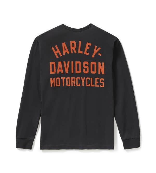 HARLEY-DAVIDSON MENS RACER FONT HENLEY