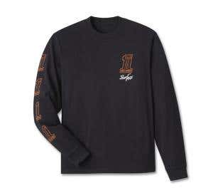 HARLEY-DAVIDSON MENS WILLIE G SKETCHY #1 LONG SLEEVE TEE
