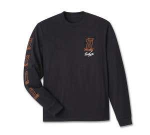 HARLEY-DAVIDSON MENS WILLIE G SKETCHY #1 LONG SLEEVE TEE