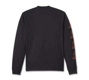 HARLEY-DAVIDSON MENS WILLIE G SKETCHY #1 LONG SLEEVE TEE