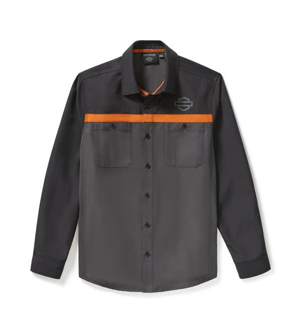 HARLEY-DAVIDSON MENS H-D TECH  VENTED LONG SLEEVE SHIRT
