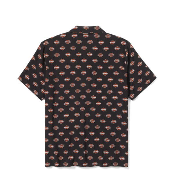 HARLEY-DAVIDSON MENS BAR & SHIELD ALOHA SHIRT