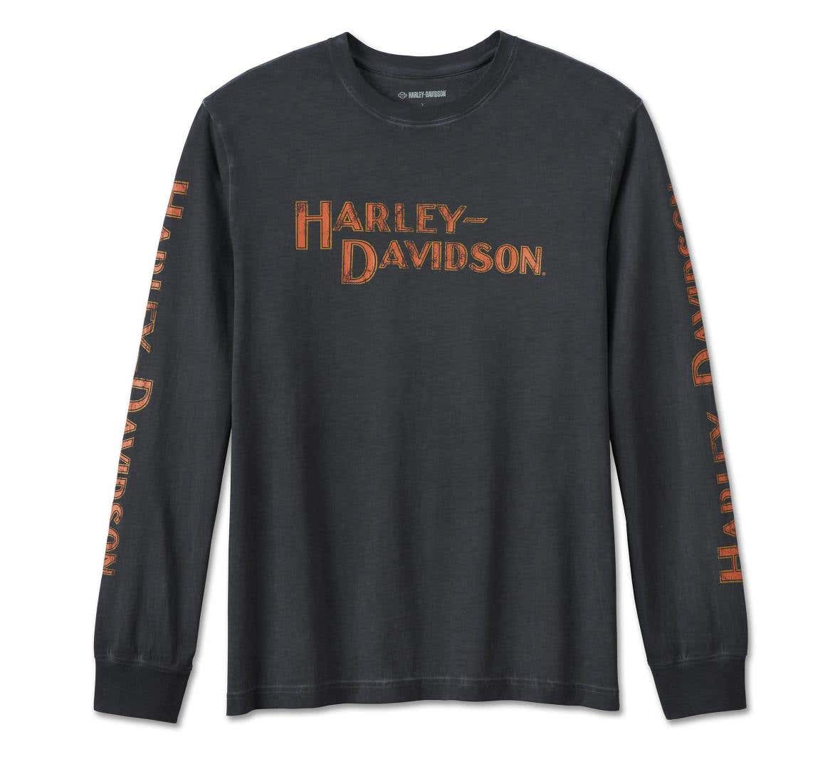 HARLEY-DAVIDSON MENS WHIPLASH LONG SLEEVE TEE