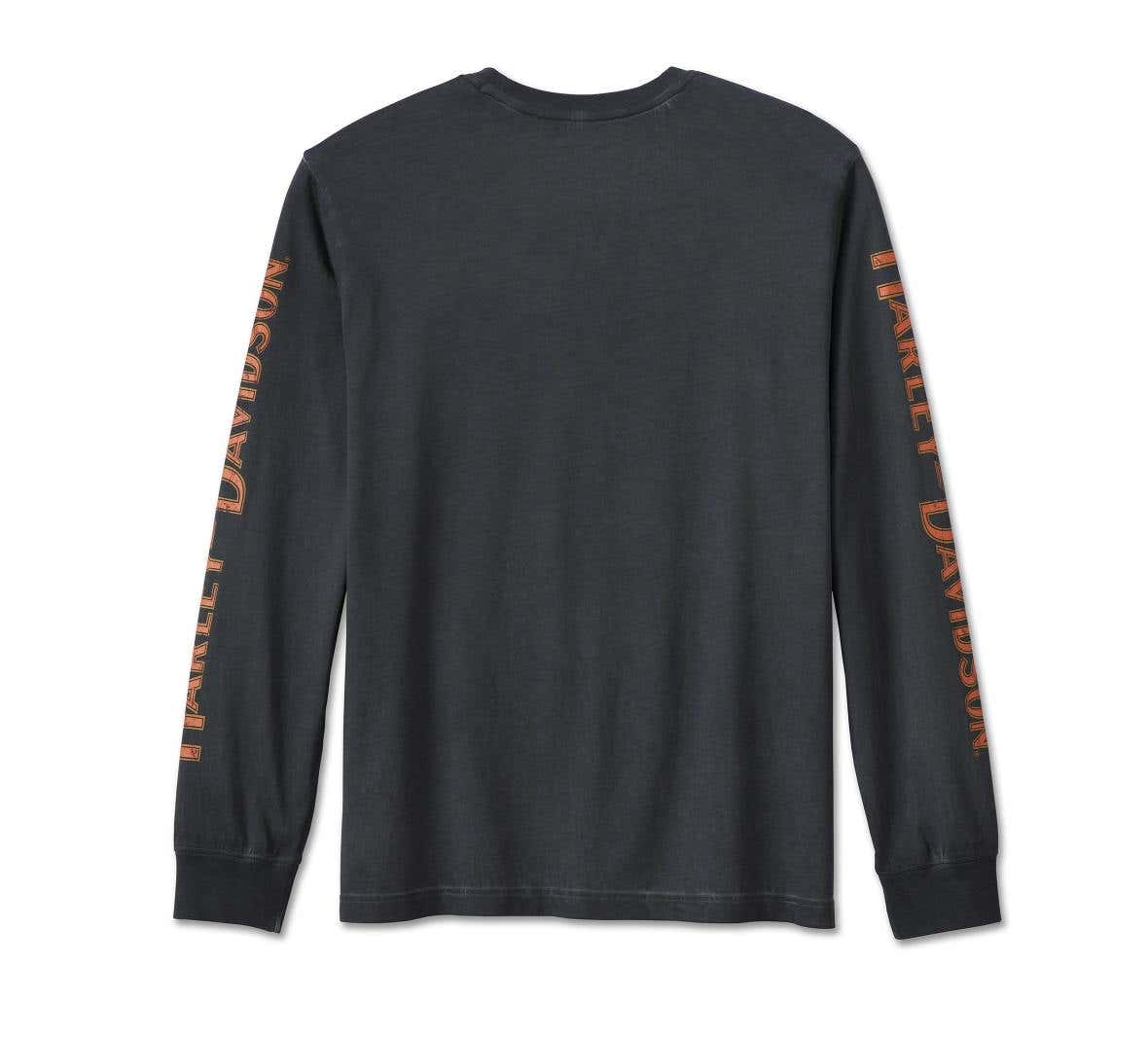 HARLEY-DAVIDSON MENS WHIPLASH LONG SLEEVE TEE
