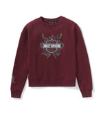 HARLEY-DAVIDSON WOMENS SERPENT ROSE BLING FLEECE