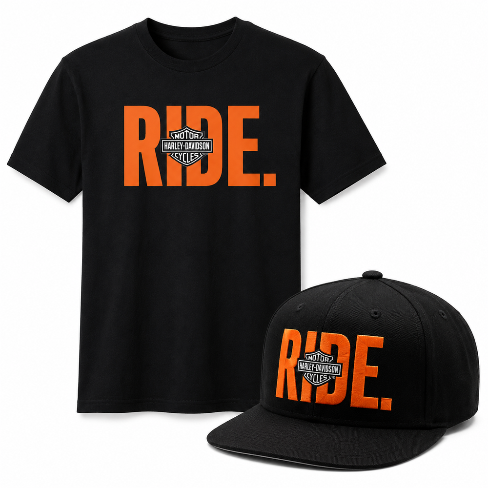Harley-Davidson RIDE Short Sleeve Tee & Cap Combo
