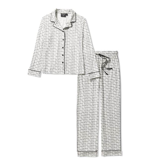 HARLEY-DAVIDSON WOMENS HARLEY-DAVIDSON BUTTON FRONT PAJAMA SET