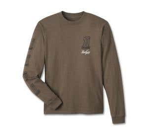 HARLEY-DAVIDSON MENS WILLIE G SKETCHY #1 LONG SLEEVE TEE