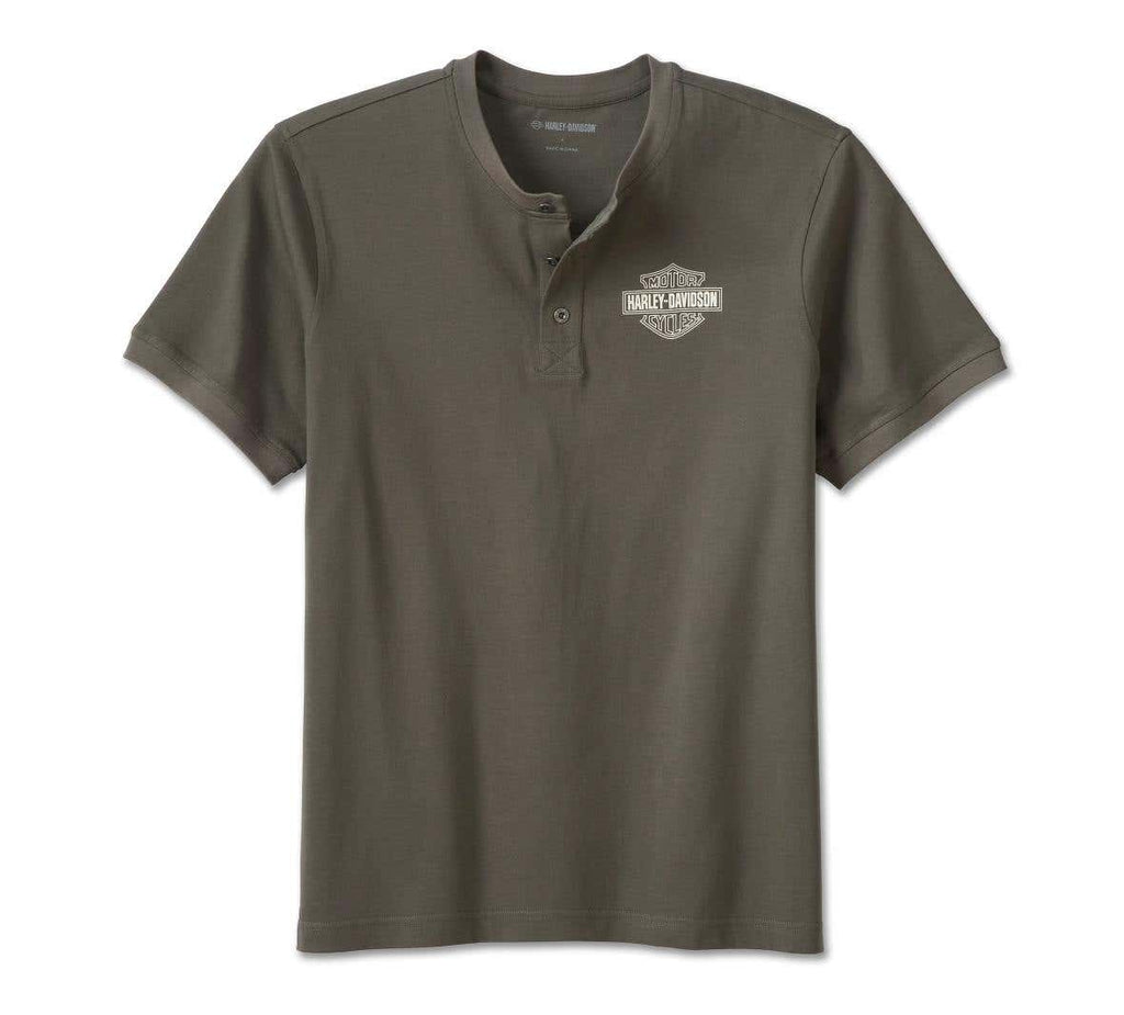 HARLEY-DAVIDSON MENS COMBUSTION HENLEY