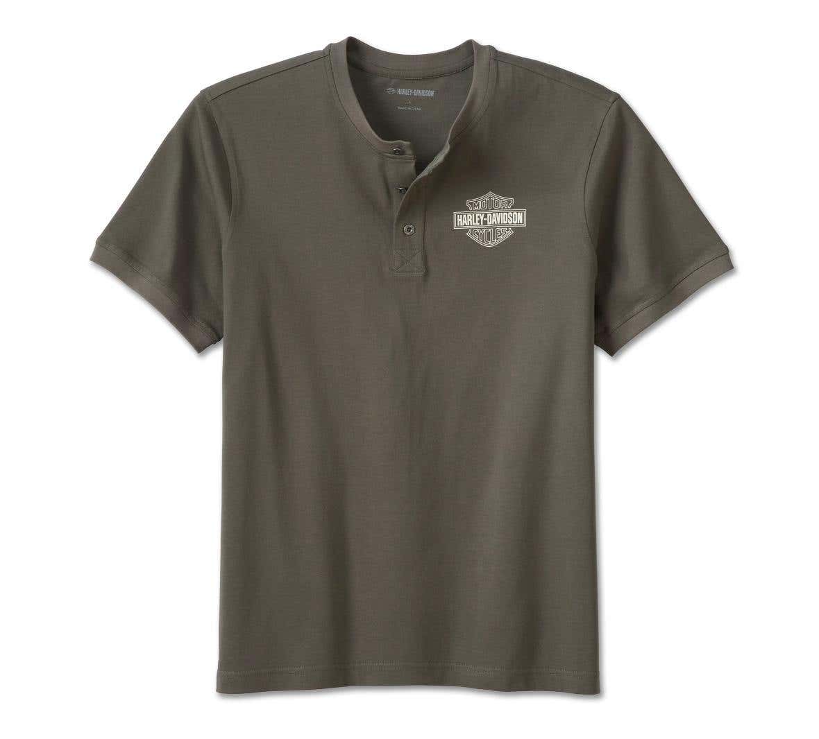 HARLEY-DAVIDSON MENS COMBUSTION HENLEY