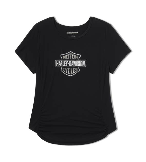 HARLEY-DAVIDSON WOMENS BEVELED BAR & SHIELD BLING TOP