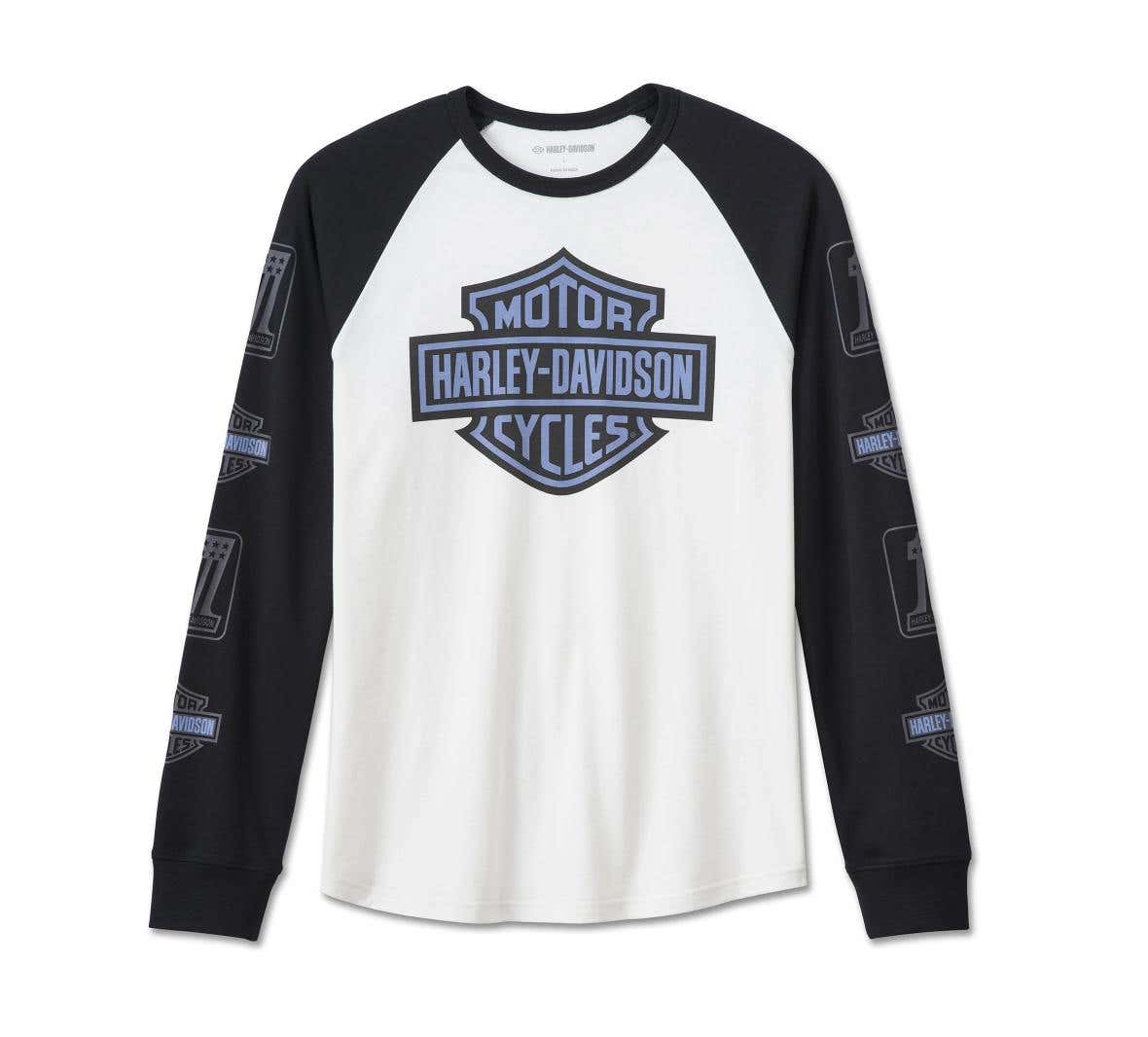 HARLEY-DAVIDSON MENS BAR & SHIELD LS RAGLAN