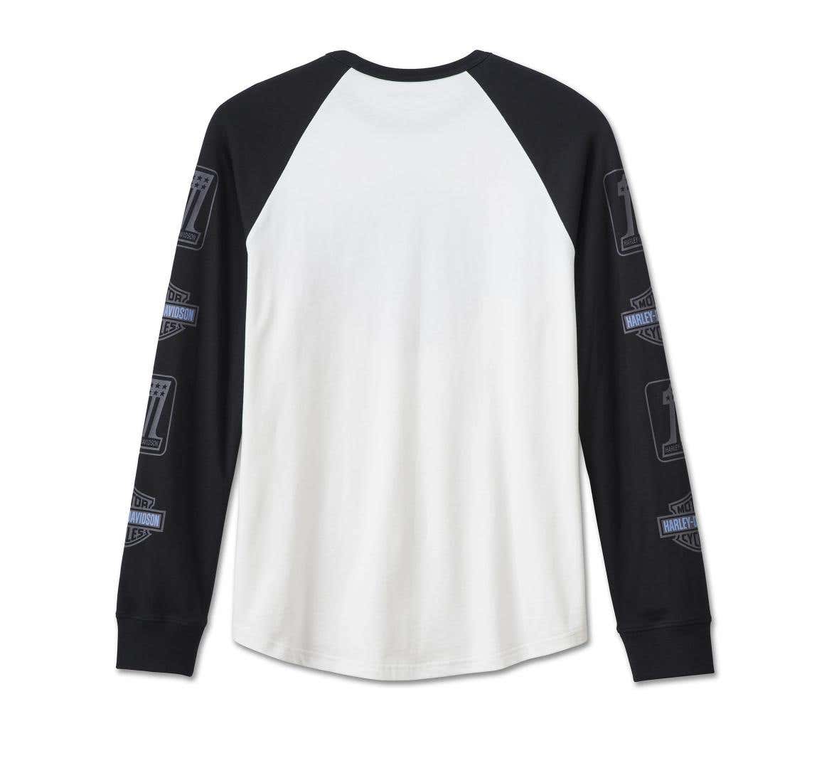 HARLEY-DAVIDSON MENS BAR & SHIELD LS RAGLAN