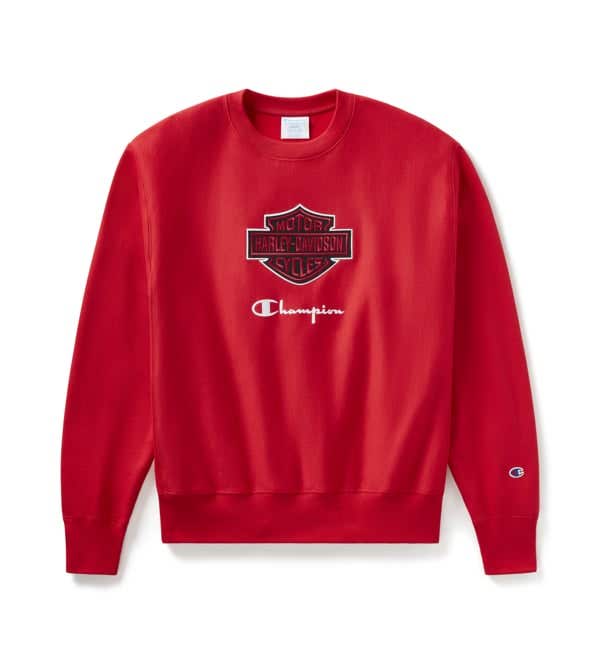 HARLEY-DAVIDSON MENS CHAMPION X HARLEY-DAVIDSON FANATIC CREW NECK SWEATSHIRT