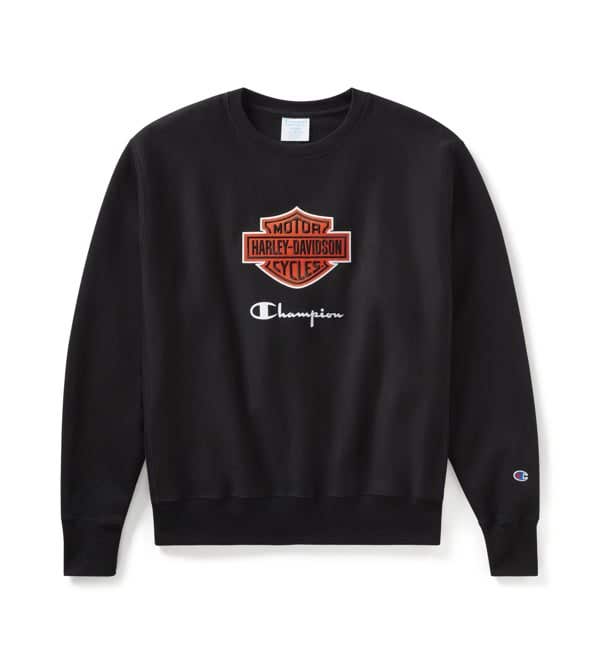 HARLEY-DAVIDSON MENS CHAMPION X HARLEY-DAVIDSON FANATIC CREW NECK SWEATSHIRT