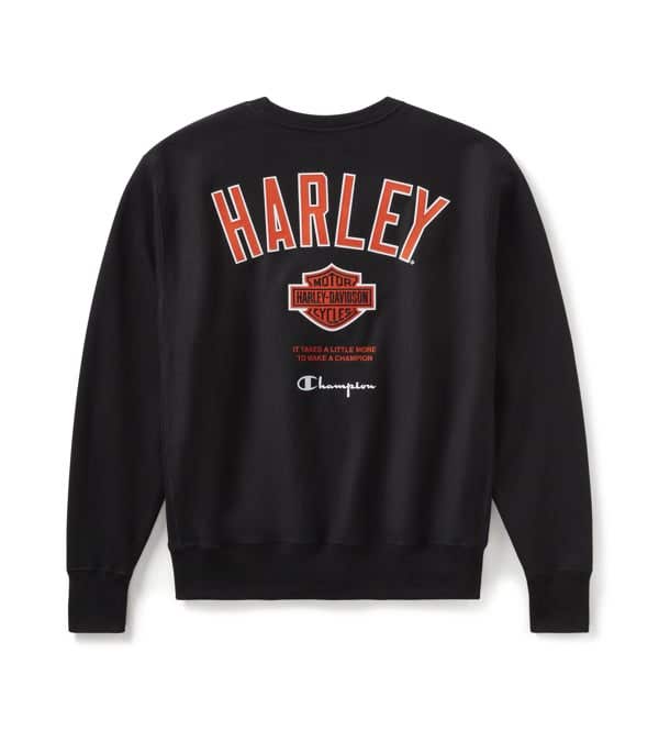HARLEY-DAVIDSON MENS CHAMPION X HARLEY-DAVIDSON FANATIC CREW NECK SWEATSHIRT
