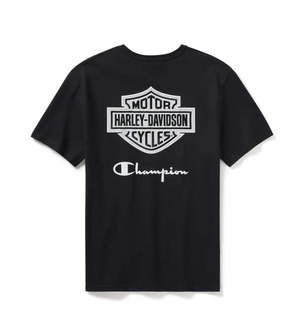 HARLEY-DAVIDSON MENS CHAMPION X HARLEY-DAVIDSON FANATIC TEE