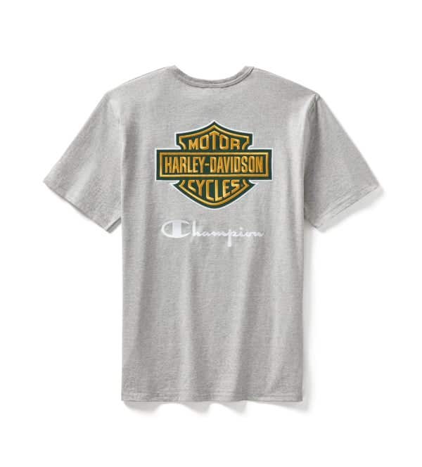 HARLEY-DAVIDSON MENS CHAMPION X HARLEY-DAVIDSON FANATIC TEE
