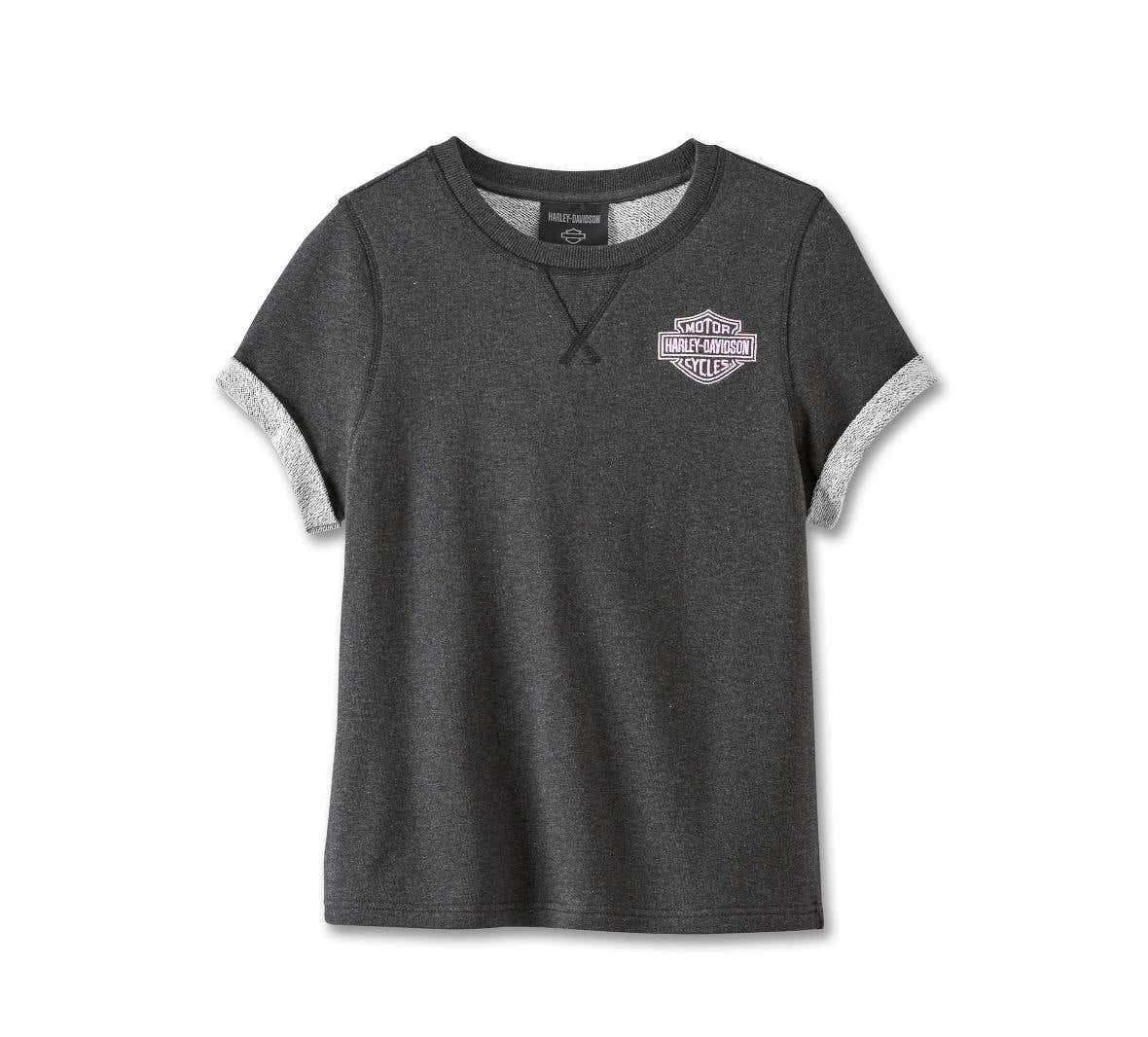 HARLEY-DAVIDSON WOMENS AT EASE SHORT SLEEVE PULLOVER