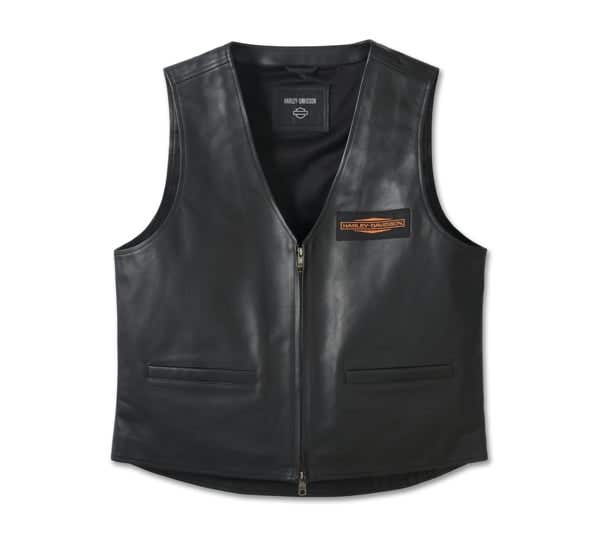 HARLEY-DAVIDSON MENS CITY LIMITS LEATHER VEST
