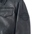 HARLEY-DAVIDSON MENS IRON MOUNTAIN LEATHER JACKET