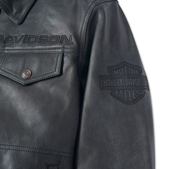 HARLEY-DAVIDSON MENS IRON MOUNTAIN LEATHER JACKET