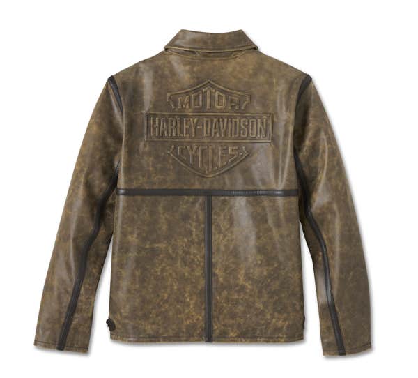 HARLEY-DAVIDSON MENS MILWAUKEE AVIATOR LEATHER JACKET