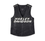 HARLEY-DAVIDSON MENS FACTORY LEATHER VEST
