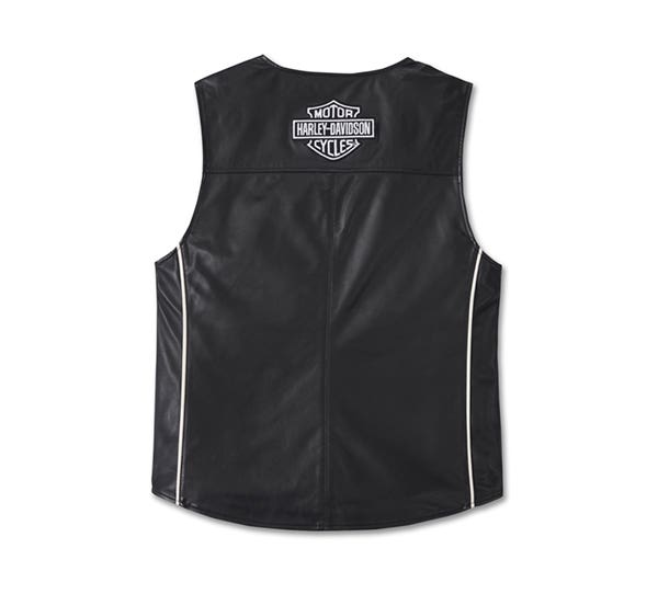 HARLEY-DAVIDSON MENS FACTORY LEATHER VEST
